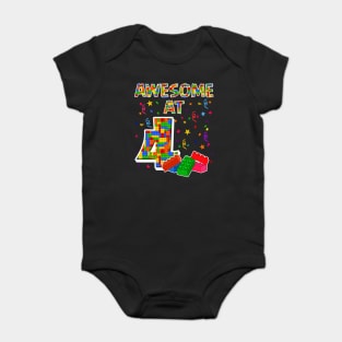 Birthday Gift For Kids 4 Years Old Building Blocks Baby Bodysuit